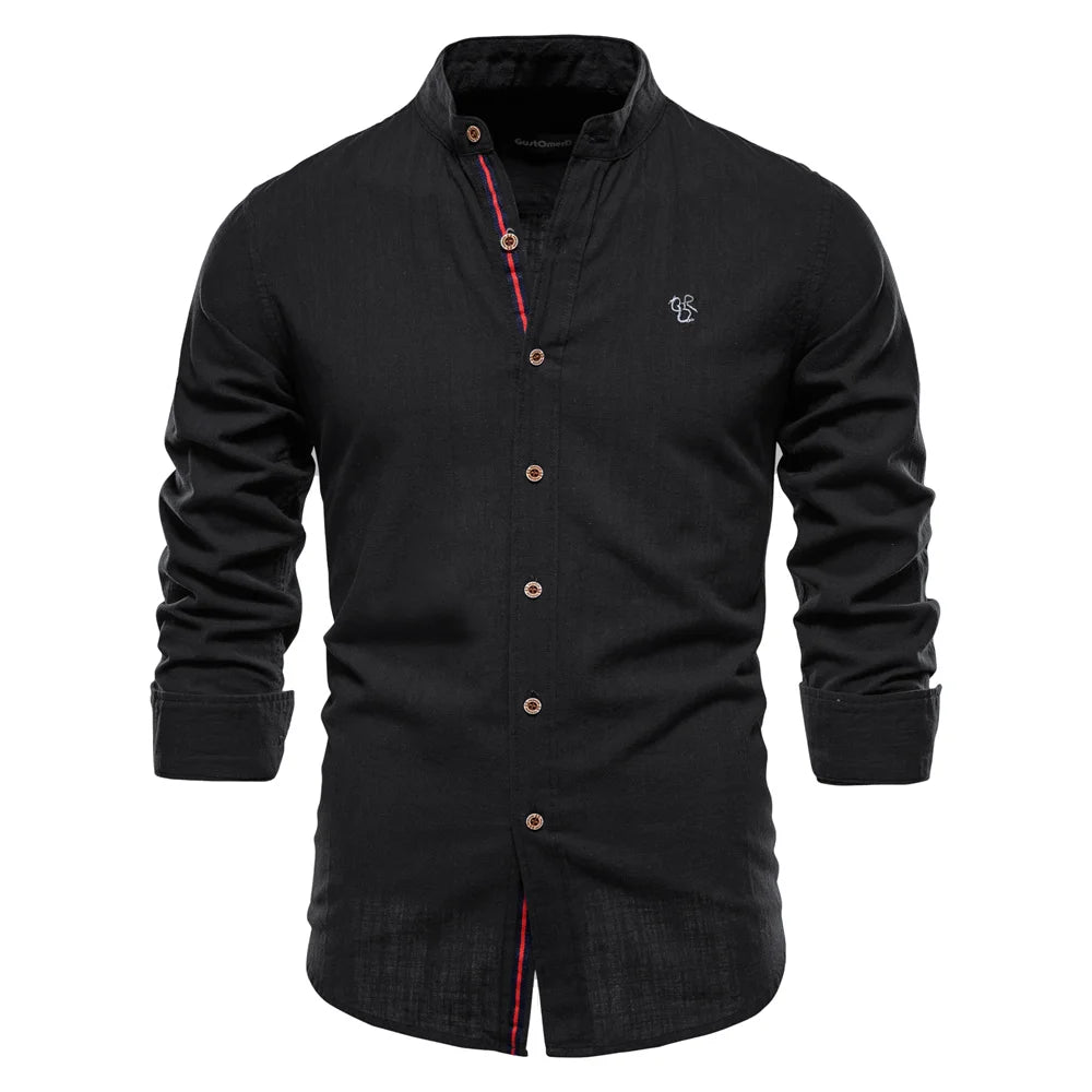 Chemise Oslow col mao
